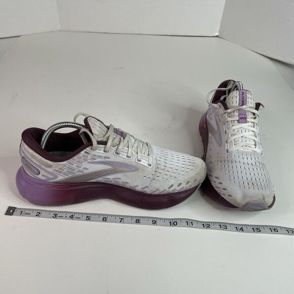 Brooks Glycerin 20 Womens 11B US 1203691B168 White Purple Running Shoes Sneakers - Picture 9 of 10